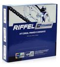 Kit Relação Cb 300 Cb300r 09/15 Aço 1045 Riffel Titanium