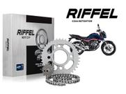 Kit relação cg/ titan/ fan/ cargo/ start 160 com retentor - aço 1045 reforçada riffel Kit relação cg/ titan/ fan/ cargo/ start 160 com retentor - aço 1045 reforçada riffel