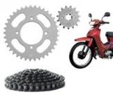 Kit relação crypton 100/105 1998 a 2004 - aço 1045 reforçada riffel