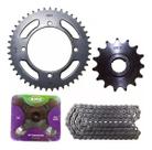 Kit Relação Factor125 Ybr125 Kmc Aço 1045 Com Retentor Kit Relação Factor125 Ybr125 Kmc Aço 1045 Com Retentor