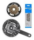 Kit Relação Shimano 21v Pedivela + Corrente + Catraca Mega