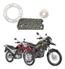 Kit Relação Tração Transmissão Nxr Bros 160 Xre 190 Com Retentor 2015 2016 2017 2018 2019 2020 2021 2022 2023 2024 2025 Modelo Original