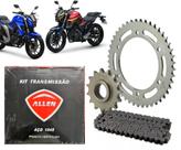 Kit Relação Transmissão aço 1045 Fz25 Fazer250 2018 a 2023 46 X 15 corrente 428HX 136L