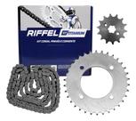 Kit Relação Transmissão Biz 125 05-17 C/ Corrente - Riffel