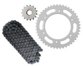 KIT RELAÇÃO TRANSMISSÃO BRANDY YS 250 FAZER S/RETENTOR AÇO 1045 ref 0085(motage racing) KIT RELAÇÃO TRANSMISSÃO BRANDY YS 250 FAZER S/RETENTOR AÇO 1045 ref 0085(motage racing)