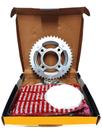 Kit relação transmissão cg 125 cg125 fan titan ks es esd 2000 a 2008 aço 1045 - 0154