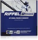 Kit Relação Transmissão Honda Cg 125 Fan 2009 A 2013 Riffel Titanium Aço 1045