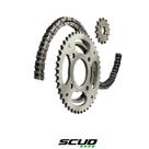 Kit Relação Transmissão Honda Titan 150 2004 Até 2008 (aço 1045) - Scud