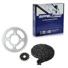 Kit Relação Transmissão Honda Xlr 125 (96-03) Titanium Aço 1045 - Riffel 71718