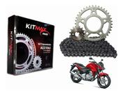 Kit relação transmissão NXR 150 aço 1045 - Kit max