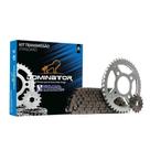 Kit Relação Transmissão Original Vulcan Dominator para Moto CG Titan 150 44x15x118 Aço 1045 Garantia Resistente Durável