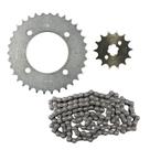 Kit Relação Transmissão para Moto Honda Biz 100 Anos 2013 a 2015 e Honda Biz 110i Anos 2016 a 2024 Aço 1045 Original Honda 34x14x106 Garantia Grapks