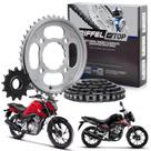 Kit relação transmissão riffel 1045 c retentor oring cg 150 cg 160 titan fan start cargo
