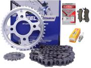 Kit Relação Transmissão, Vela, Pastilha Titan 160 18 Á 24