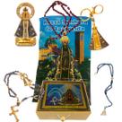 Kit Religioso Completo Nossa Senhora Aparecida Caixa MDF Our Lady 6 Itens de Fé