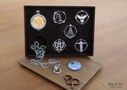 Kit Religioso Escolha com Requinte - Relicário com 7 Moedas - Mandalas Religiosas