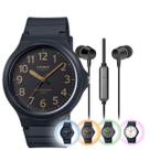 Kit Relógio Casio Masculino Analógico MW-240 + Fone de Ouvido