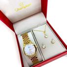Kit Relógio Champion Dourado com Colar e Brincos CH24857B