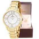 Kit Relogio Champion Feminino Elegance + Conjunto Semi Joia CN24904W