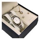 Kit Relógio Champion Feminino Pequeno com Colar e Pulseira Original Prata e Dourado com Nota Fiscal