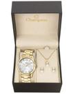 Kit Relógio Champion Rainbow Feminino CN29909W com Colar e Brincos