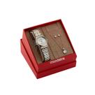 Kit Relógio+Colar+Brinco Mondaine Clássico Prata/Dourado 326 Kit Relógio+Colar+Brinco Mondaine Clássico Prata/Dourado 326