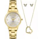 Kit Relógio Condor Feminino Mini Dourado Disney