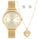 Kit Relógio CONDOR Pet Feminino Dourado CO2035NKK/K4X