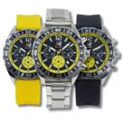 Kit Relógio Cronógrafo Masculino Roaris Analógico RR00004 Prata Preto Amarelo
