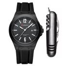 Kit Relógio Curren Casual Social Masculino E Canivete 11 Funções