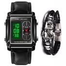 Kit Relógio Digital Analógico Masculino Skmei E Bracelete