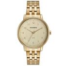 Kit Relógio Feminino Casual Dourado Mondaine +Colar Original