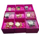 Kit Relógio Feminino Com Pulseira Elegante Cores Sortidas Kit Relógio Feminino Com Pulseira Elegante Cores Sortidas