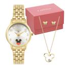 Kit Relógio Feminino Condor Disney Dourado + Brinco E Cordão Co2035Nhe/Ki4K Kit Relógio Feminino Condor Disney Dourado + Brinco E Cordão Co2035Nhe/Ki4K