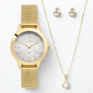 Kit Relógio feminino Condor dourado 33mm