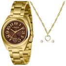 Kit Relógio Feminino Lince Dourado LRGM051L38 K0HNN2KX Kit Relógio Feminino Lince Dourado LRGM051L38 K0HNN2KX