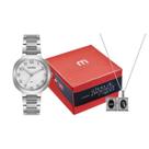 Kit Relógio Feminino Mondaine Classic Prata 50m 32904L0MKNE2K1