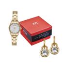 Kit Relógio Feminino Mondaine Cristais Dourada 50m 99803LPMKDE1K1 Kit Relógio Feminino Mondaine Cristais Dourada 50m 99803LPMKDE1K1
