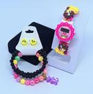 Kit Relógio Infantil Digital Crianças Quartz Disney Super Heróis Princesa Sereia Unicórnio + Pulseira e Brincos Miçangas