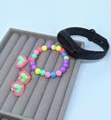Kit Relógio Infantil Digital Led Esportivo Bracelete Prova água Criança Menina + Pulseira Miçangas + Brincos + Anel