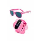 Kit Relógio LED Infantil + Óculos Sol Criança Divertido