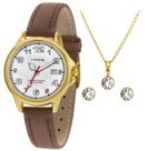 Kit Relogio Lince Feminino Lrch104l Kw56 Dourado Couro Kit Relogio Lince Feminino Lrch104l Kw56 Dourado Couro