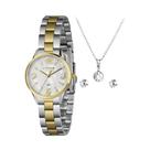 Kit Relógio Lince Mini Prata e Dourado Feminino LRTH195L30 Kit Relógio Lince Mini Prata e Dourado Feminino LRTH195L30
