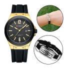 Kit Relógio Masculino Dourado Quartzo Luxo + Bracelete Metal Kit Relógio Masculino Dourado Quartzo Luxo + Bracelete Metal
