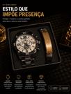 Kit Relógio Masculino Luxo Relógio de Pulso Arrojado e Pulseira Masculina Sofisticada Kit Relógio Masculino Luxo Relógio de Pulso Arrojado e Pulseira Masculina Sofisticada
