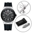 Kit Relógio Masculino Quartzo Original Curren + Canivete Aço Kit Relógio Masculino Quartzo Original Curren + Canivete Aço