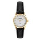 Kit relógio mondaine feminino couro dourado 32794lpmkdh1k1