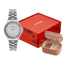 Kit Relógio Mondaine Feminino Cristais Prata 99760L0MVNE2K3 Kit Relógio Mondaine Feminino Cristais Prata 99760L0MVNE2K3