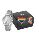 Kit Relógio Mondaine Prateado + Broche 32117L0MVNE2 Kit Relógio Mondaine Prateado + Broche 32117L0MVNE2