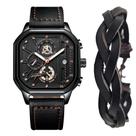 Kit Relógio Poedagar Masculino Cronógrafo Casual Luxo E Bracelete